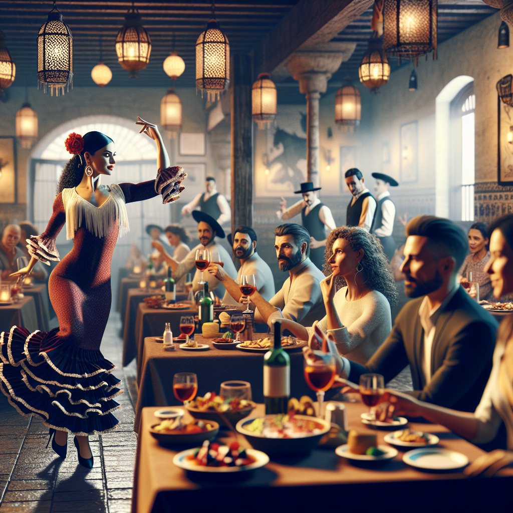 cena de tapas con espectáculo de flamenco